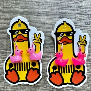 Jeep “You Been Ducked” Sterling Silver GLOW IN THE DARK!! Earrings.